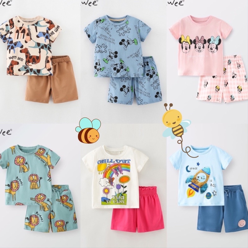 Bộ thun cotton malwee cho bé BTC2494
