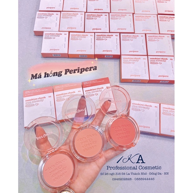 Phấn má hồng Peripera Pure Blushed Sunshine Cheek