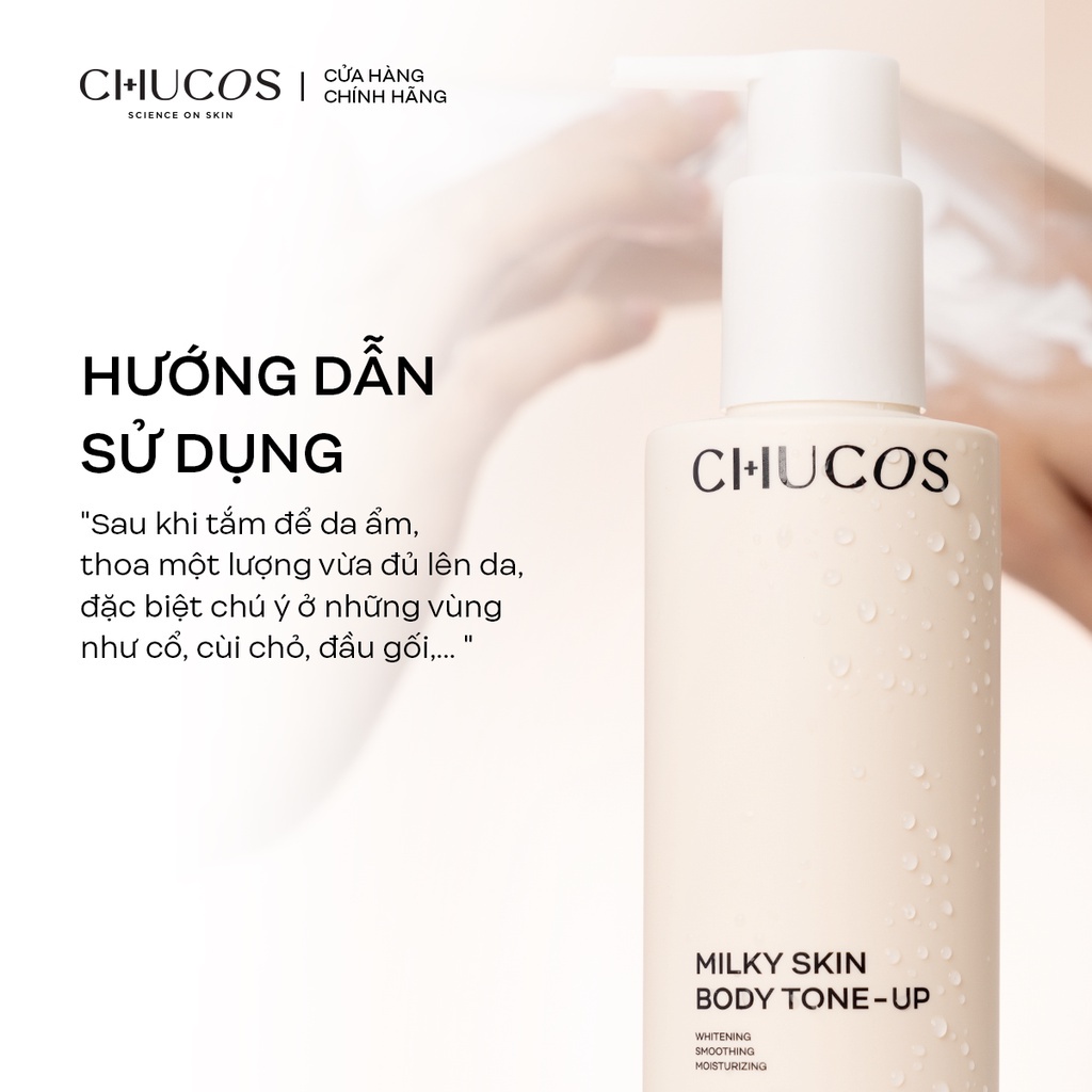 [Quà tặng] Dưỡng Thể 3in1 Trắng Da, Nâng Tone, Chống Nắng Milky Skin Body Tone-Up CHUCOS 30g