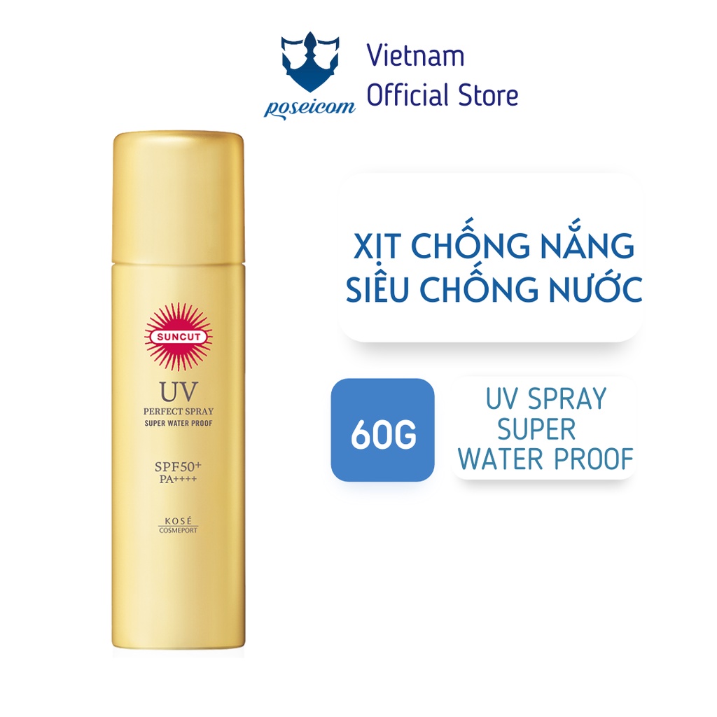 Kem Chống Nắng Kose Suncut Super Water Proof SPF50 PA++++ Chống Nắng Siêu Chống Trôi Chống Nước