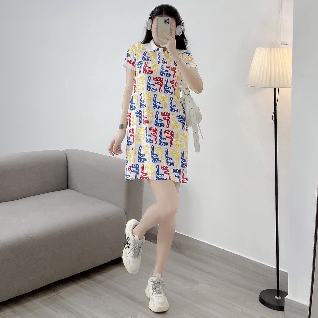 Đầm Polo Fi.la Hàng Xuất Xịn, Chất Vải Mềm Mịn, Thoáng Mát, Có Kèm Hình Thật D2018