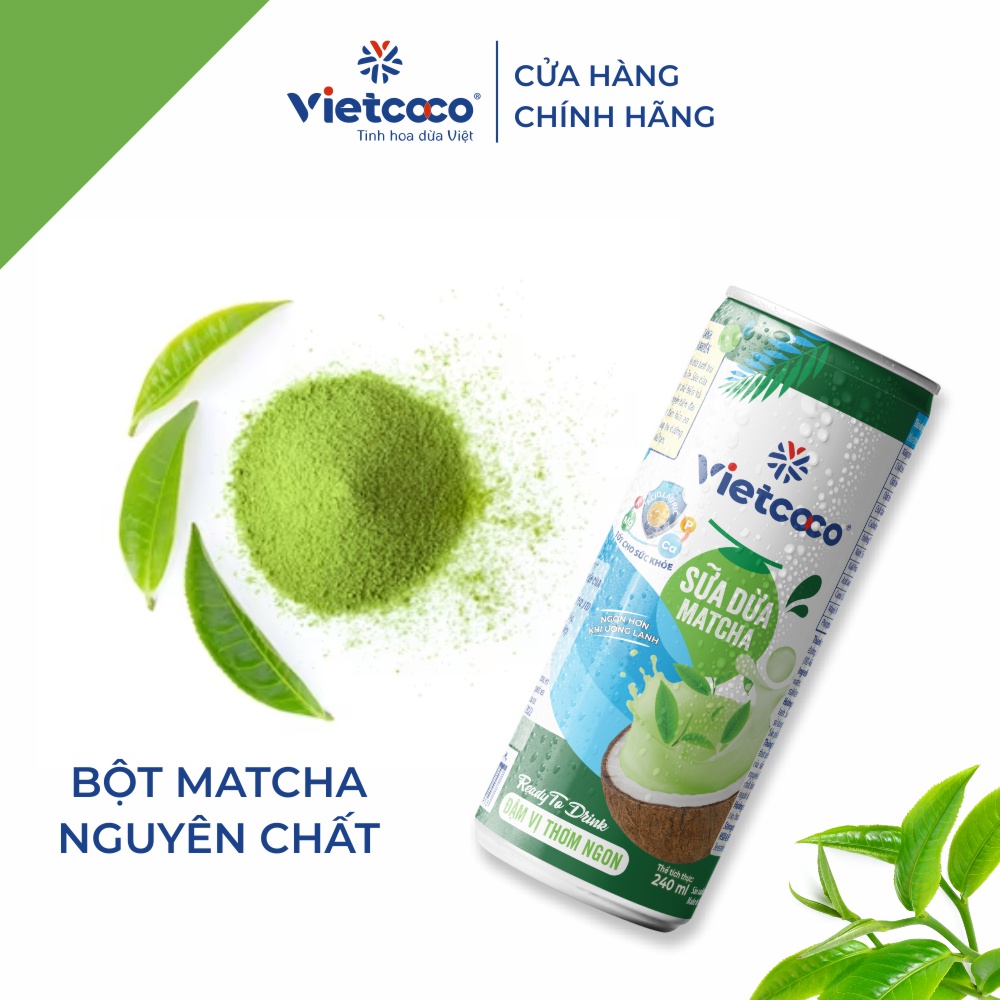 Sữa dừa matcha Vietcoco 240ml