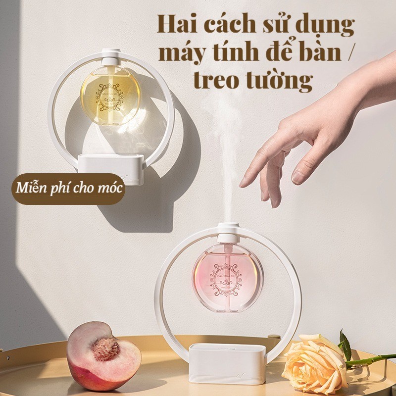 Máy xông tinh dầu phòng ngủ,Máy Xịt Thơm Phòng Tự Động,Đèn Xông Tinh Dầu,Tích Hợp Đèn Ngủ,Thơm Phòng,6 mùi