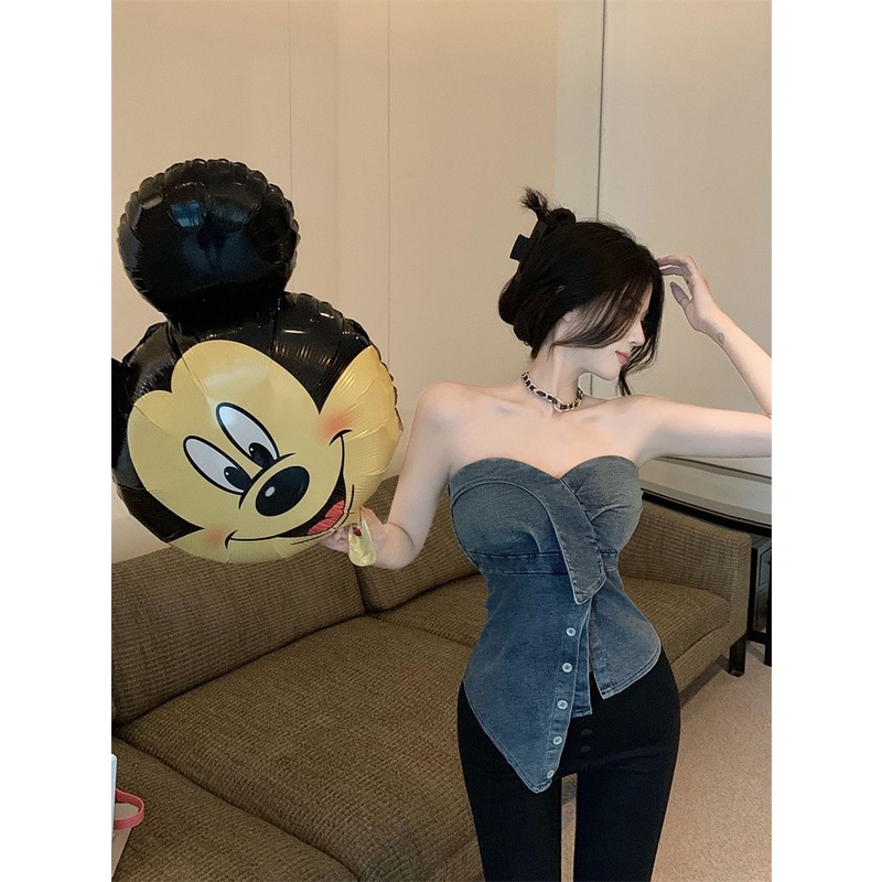 QADCOL Áo Thun Sát Nách Màu Trơn Dáng Ngắn Thời Trang Mùa Xuân Cho Nữ