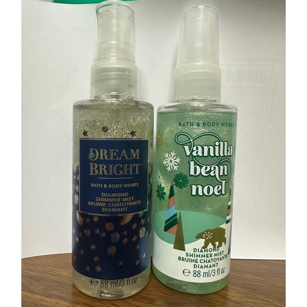 Xịt thơm toàn thân co ánh nhũ Bath & Body Works Vanilla Bean Noel - Dream Night 88ml