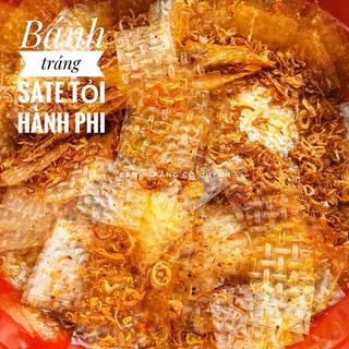 Bánh tráng miếng vuông sate tỏi hành phi