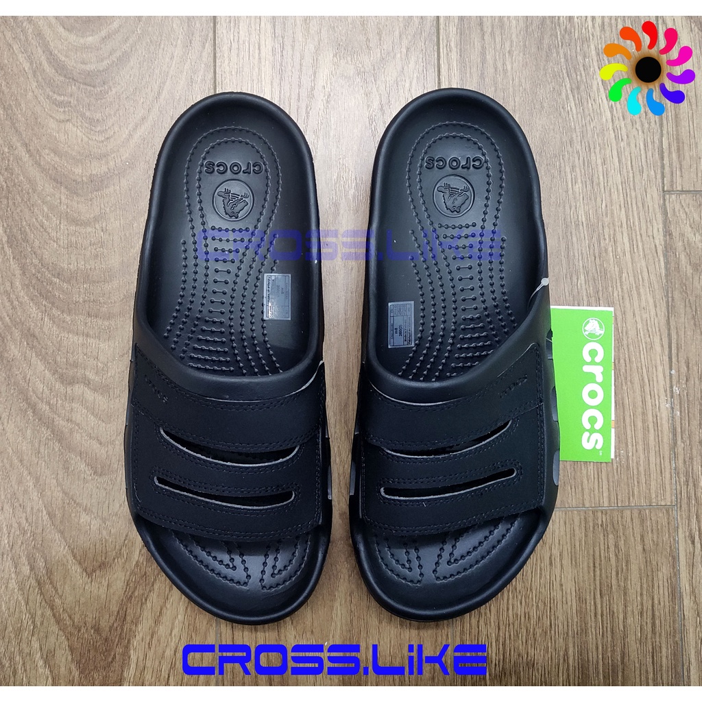 Dép nam Cross YUKON, dép lê quai ngang nam nhựa đúc nguyên khối phối da, siêu bền