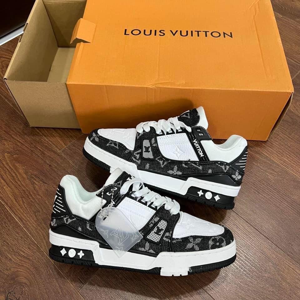 Giày LV xanh lá, đen trắng hàng cao cấp, Giày sneaker nam nữ_nike_louis vuitton cực chất 2023