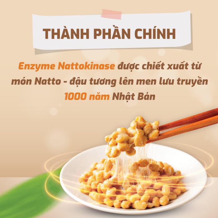 Chống đột quỵ tai biến NATTOKINASE Jintan Nhật Bản, Lẻ 1, 3, 5 gói (không có hộp)