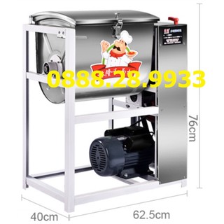 Máy trộn bột khô nằm ngang, trộn bột ướt, thực phẩm, trộn thịt, hoa quả, rau củ năng suất 20kg/mẻ thiết kế Inox