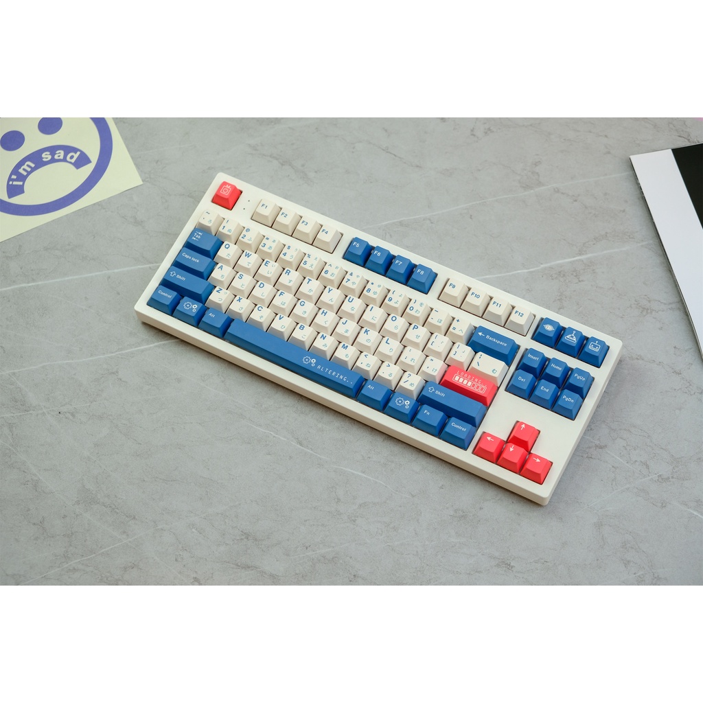 GMK Blue Keycap, 129 Phím Keycaps PBT Cherry Profile DYE-SUB Cá Tính GMK Keycaps Cho Bàn Phím Cơ