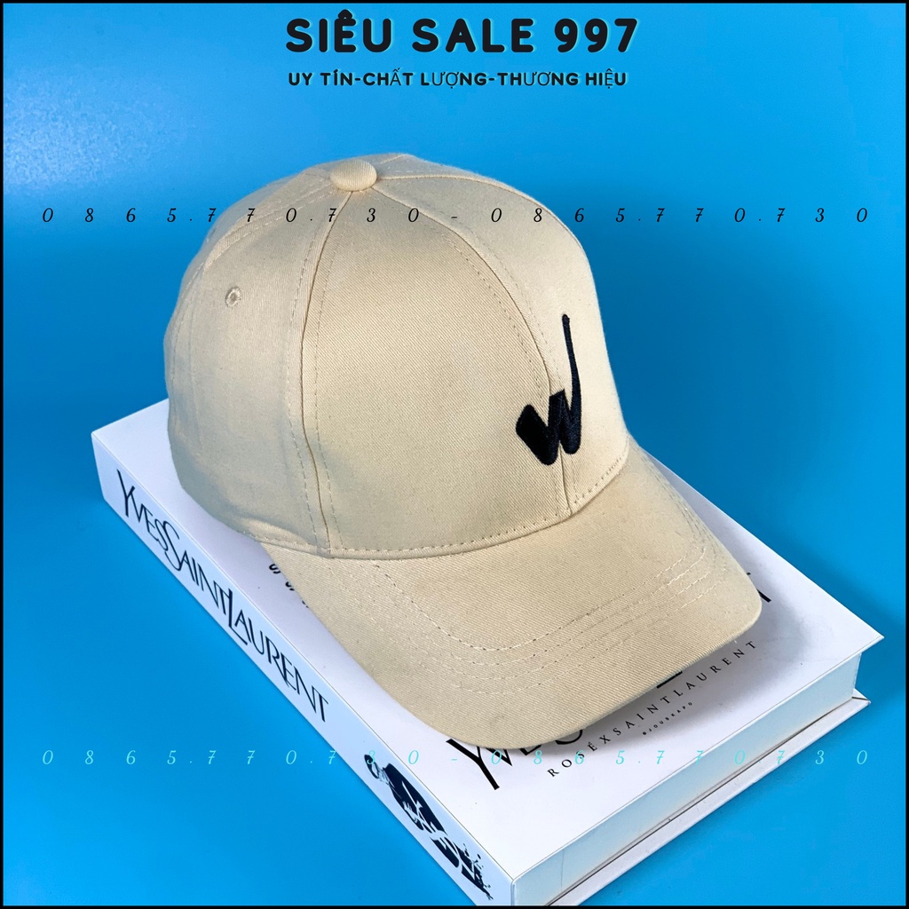 MŨ LƯỠI TRAI - NÓN KẾT THÊU CHỮ W CHẤT KAKI DÀY THỜI TRANG NAM NỮ