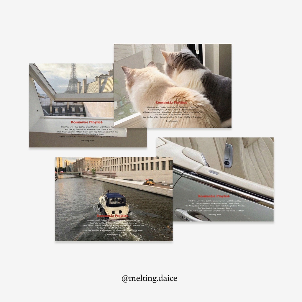 Daice || ‘romantic playlist’ - postcard trang trí