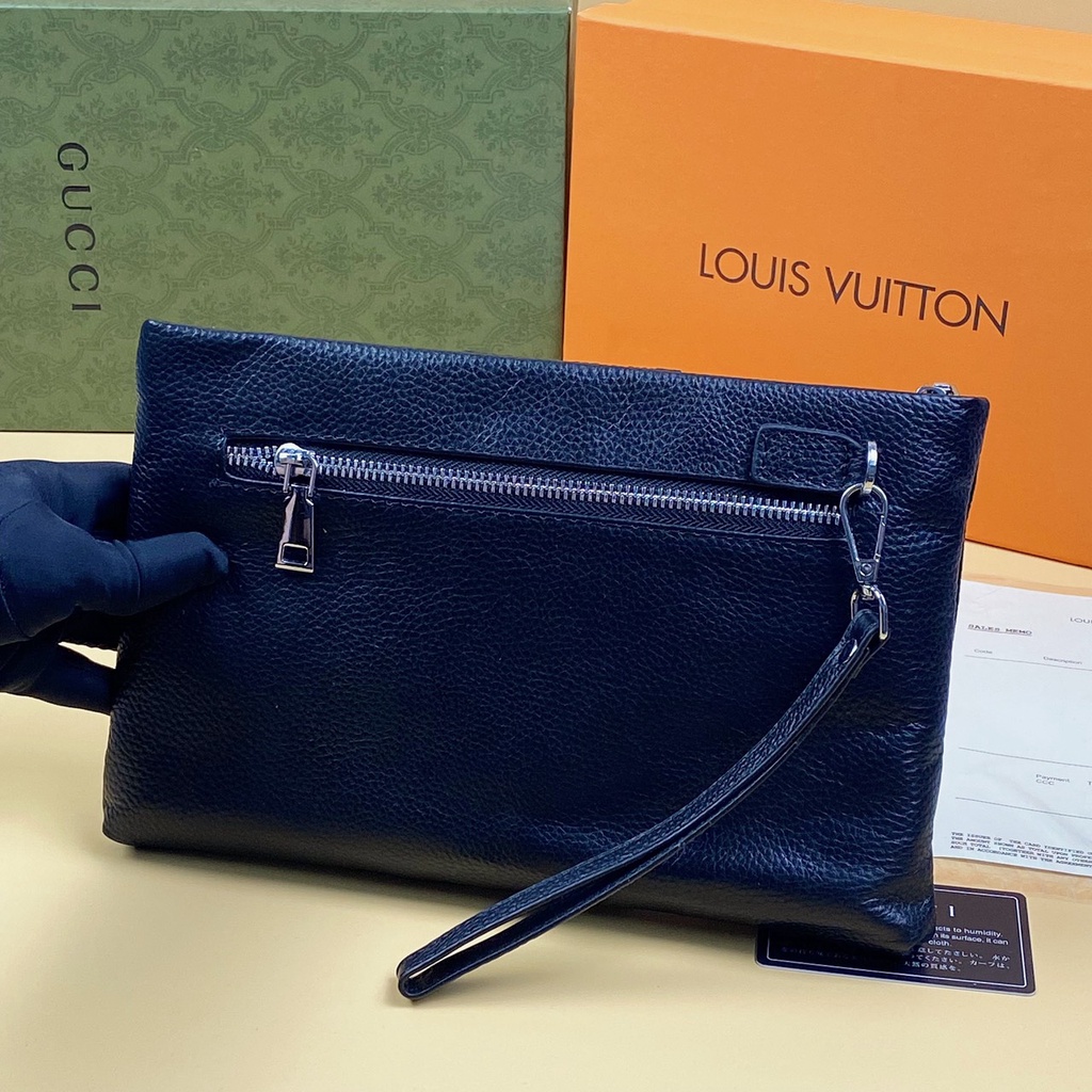 Ví cầm tay Clutch nam da thật nguyên tấm cao cấp kiểu dáng sang trọng 7361 ⚡FREESHIP⚡-  BH 2 năm