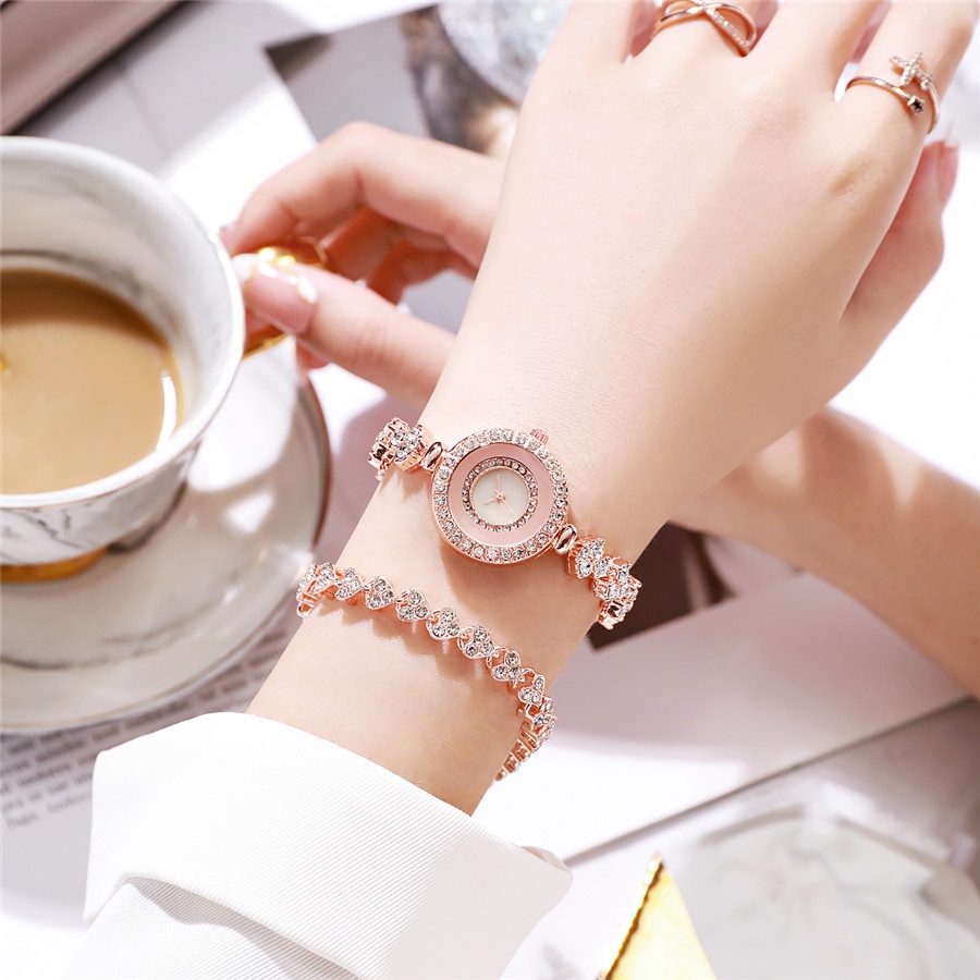Đồng hồ nữ dây lắc kim loại tặng kèm vòng nhỏ xinh D-ZINER NT78 chính hãng thời trang