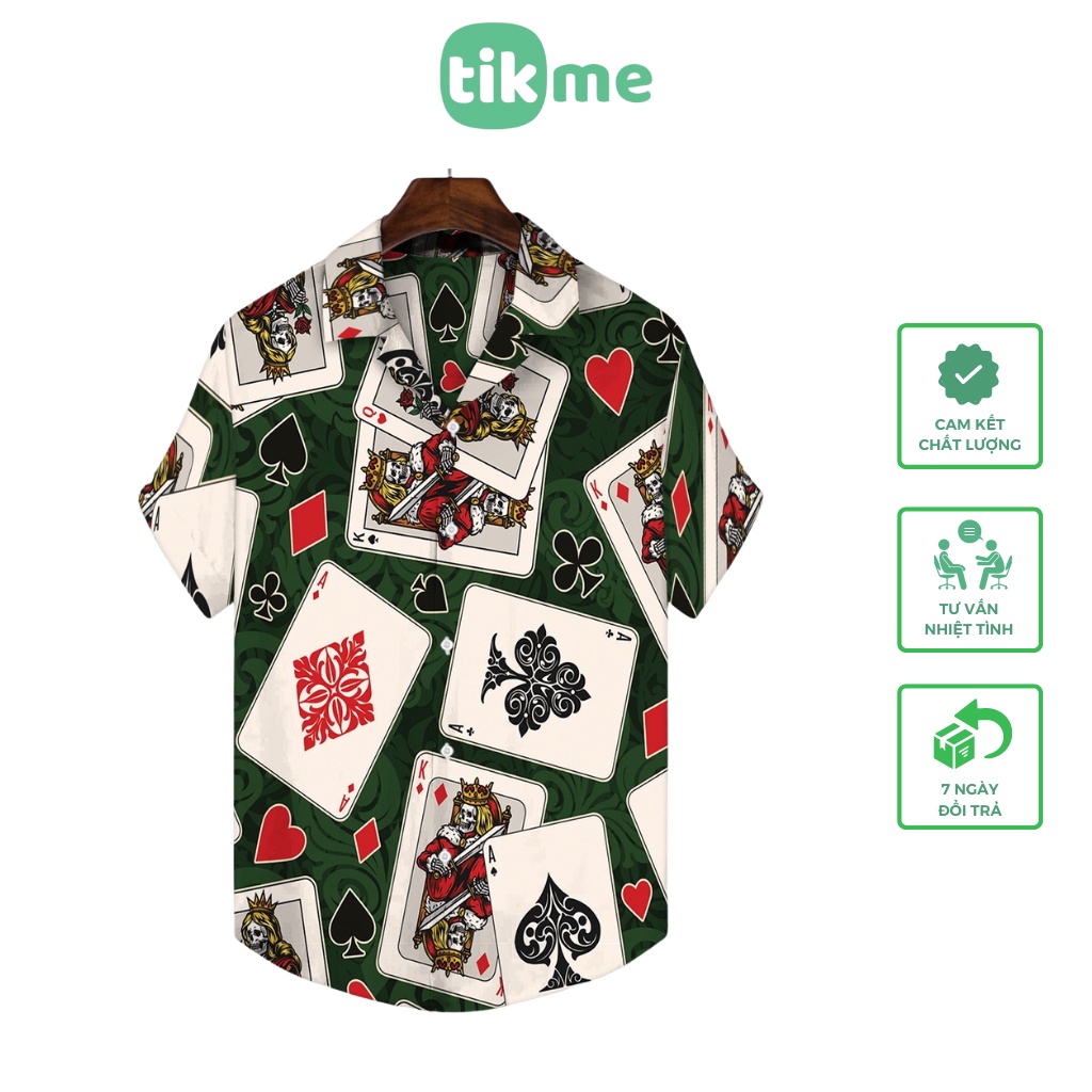 Áo Sơ Mi, Áo Đi Biển Họa Tiết Hawaii Tikme Unisex Size XS-2XL, Áo Nhóm Đi Du Lịch Không Nhăn Và Bền Chủ Đề Summer
