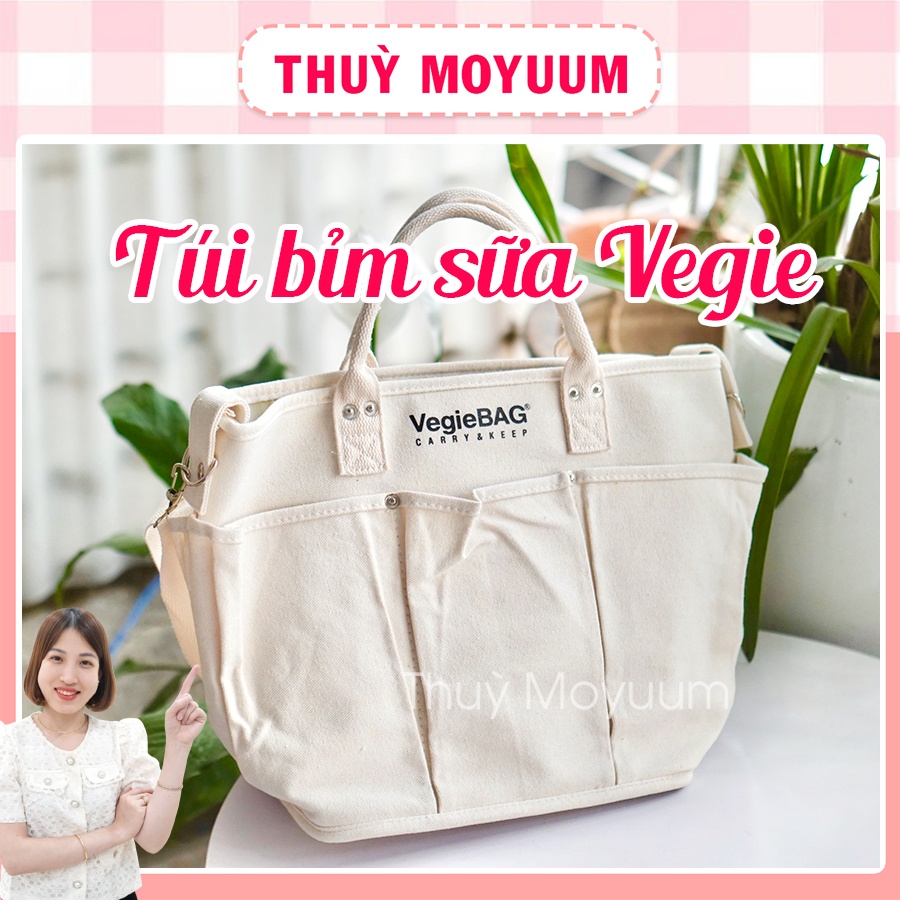 Túi bỉm sữa Vegiebag phong cách Hàn quốc nhiều ngăn