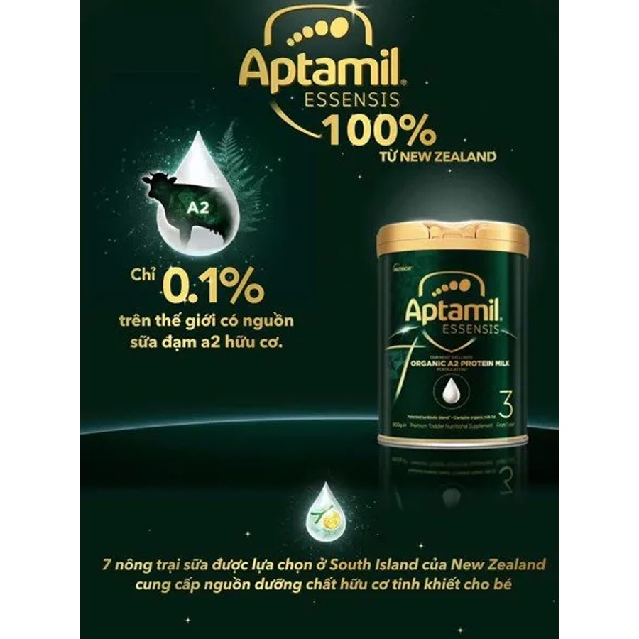 [Date 2024] Sữa Công Thức Aptamil Úc Essensis Organic A2 Protein số 2 900g
