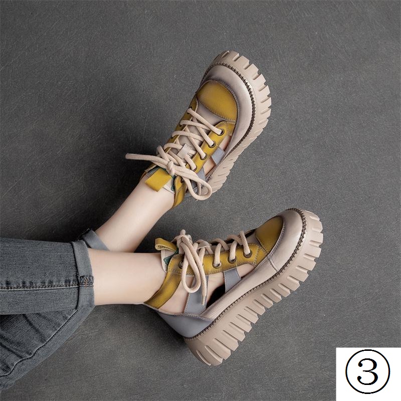 Giày Sandal Bằng Da Thật Đế Dày Thời Trang Mùa Hè 2023 Dành Cho Nữ