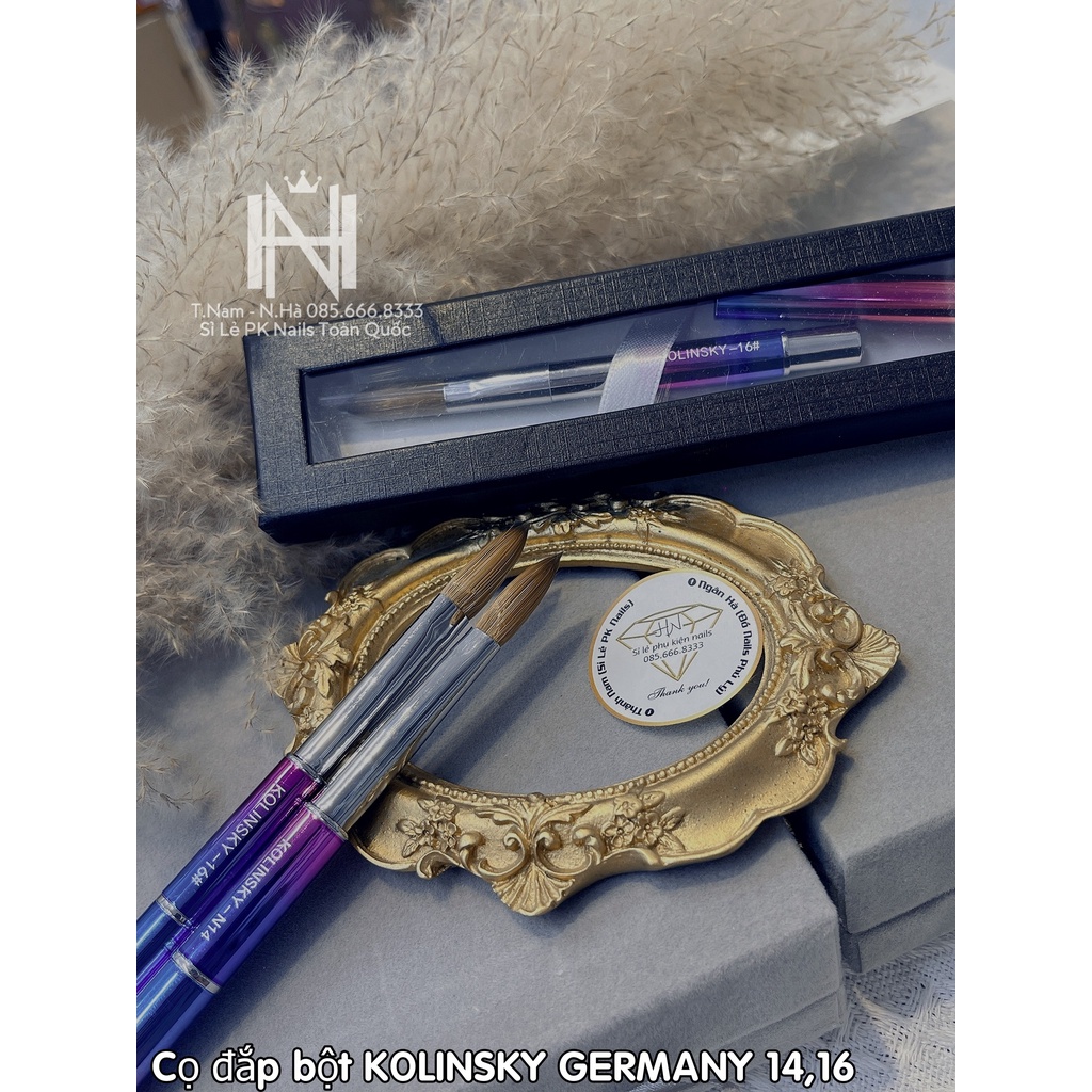 Cọ đắp bột Kolinsky Germany, cọ đắp bột cao cấp, cọ đắp bột lông chồn
