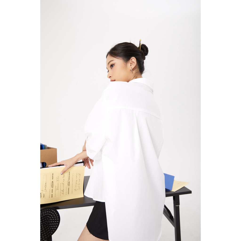 Áo sơ mi nữ thiết kế phồng tay lỡ MIEU - KJ16