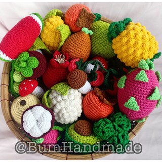Bộ Rau Củ Quả Trái Cây bằng len Handmade 1 - Thú len handmade