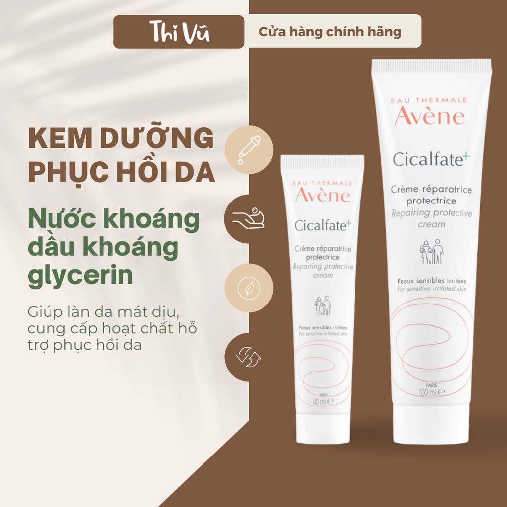 Kem dưỡng Avene Cicalfate Repair Cream, kem dưỡng ẩm phục hồi tái tạo da - Thi Vũ