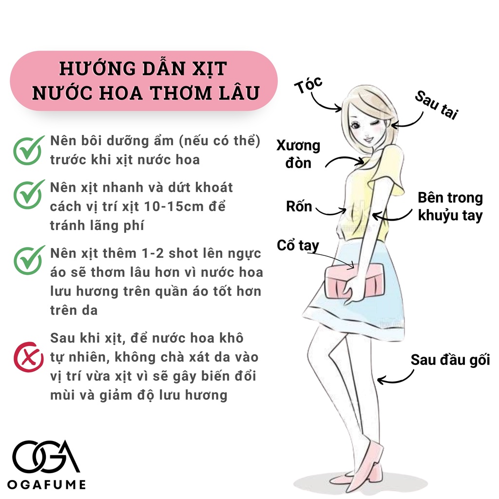 Tinh Dầu Nước Hoa Nữ Ogafume Good Girl Cá tính, Ngọt ngào thích hợp đi học, đi làm, đi chơi - Dạng xịt 10ml | BigBuy360 - bigbuy360.vn