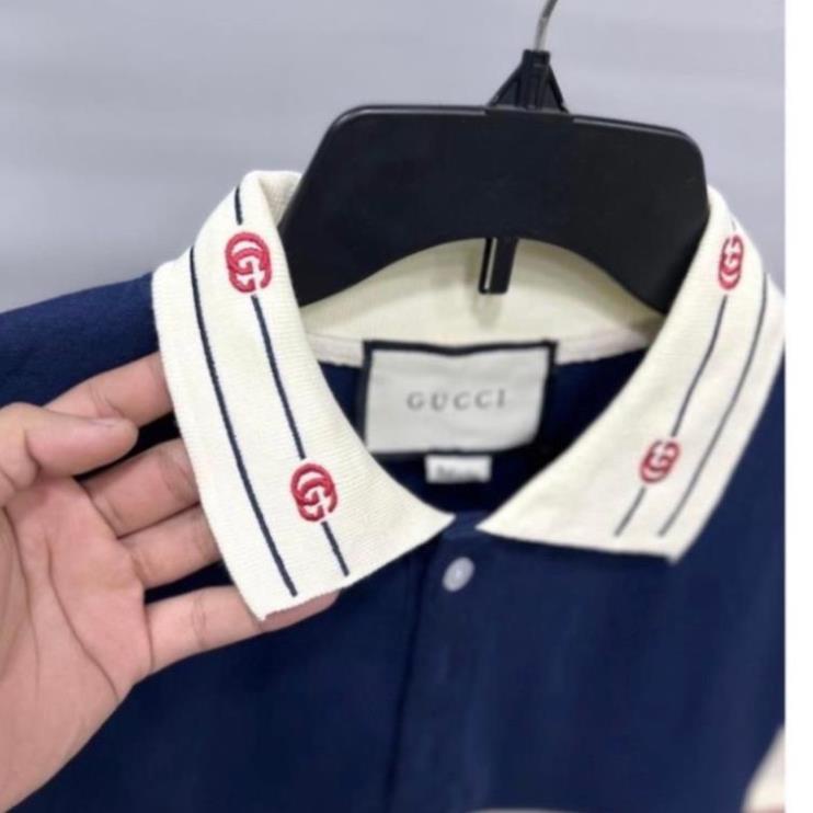 Áo polo Gucci Embroidered phối màu mới nhất Áo polo nam nữ vải cá sấu mới nhất The.Wear