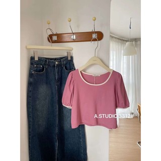 Áo pull croptop tay bồng (3036)