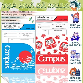 Giấy kiểm tra dạng túi CAMPUS - Giấy 4 Ô Ly, Giấy 4 Ly Ngang