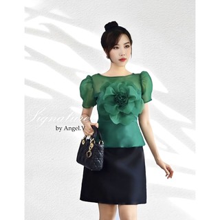 Áo hoa 3D tay phồng thiết kế cao cấp