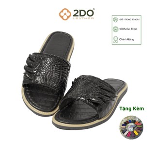 Dép Nam Quai Ngang Móng Da Cá Sấu 2DO LEATHER G929 Quà Tặng Cho Người Thân, Sang Trọng, Cao Cấp, Siêu Bền