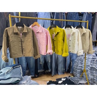 Áo khoác jean màu phối 2 túi cá tính viens store