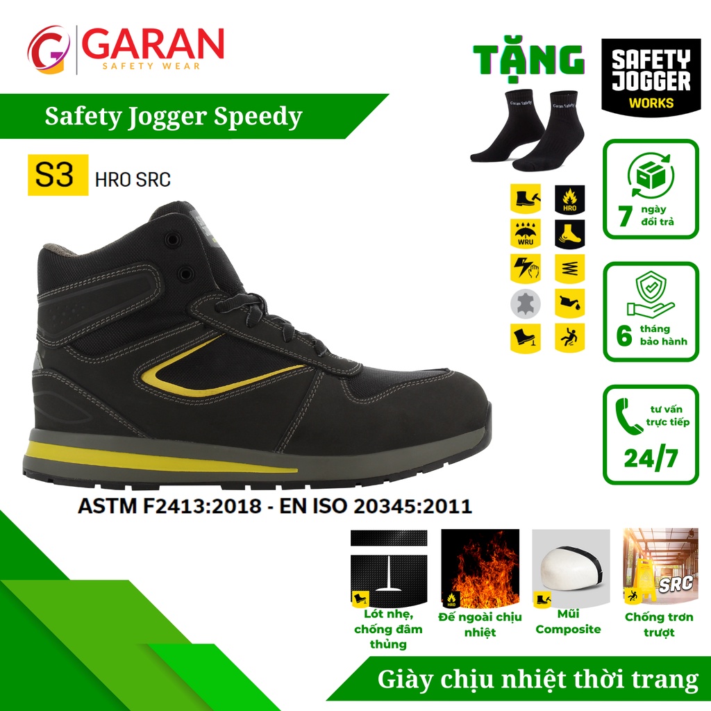 Giày Bảo Hộ Chịu Nhiệt Safety Jogger Speedy  S3