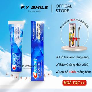Kem đánh răng Crest 3D White Advanced Whitening 147g - Làm trắng răng, đánh bay mảng bám và bảo vệ răng