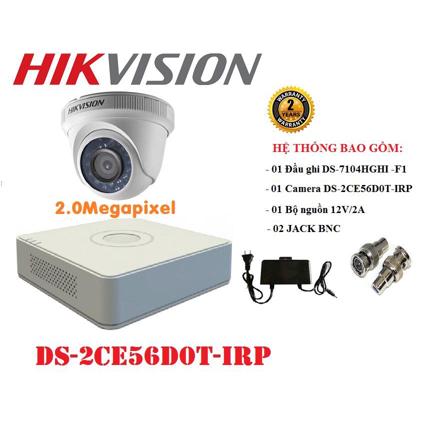 Trọn bộ 8 camera giám sát Hikvision trong nhà, ngoài trời Full HD, bộ camera hồng ngoại 20m - Hàng chính hãng-309cctv