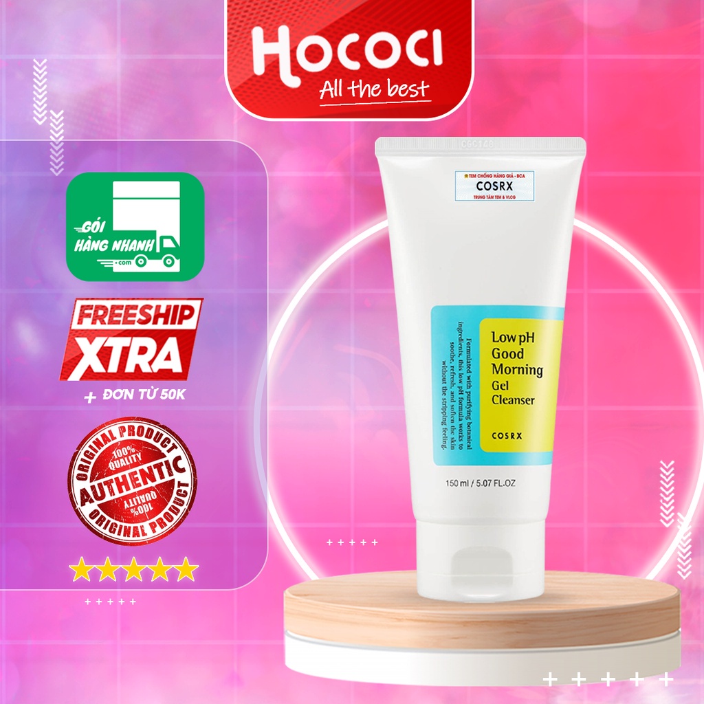 Sữa Rửa Mặt Cosrx Low PH Good Morning Gel Cleanser Dạng Gel Chiết Từ Dầu Cây Trà 150ml (how)