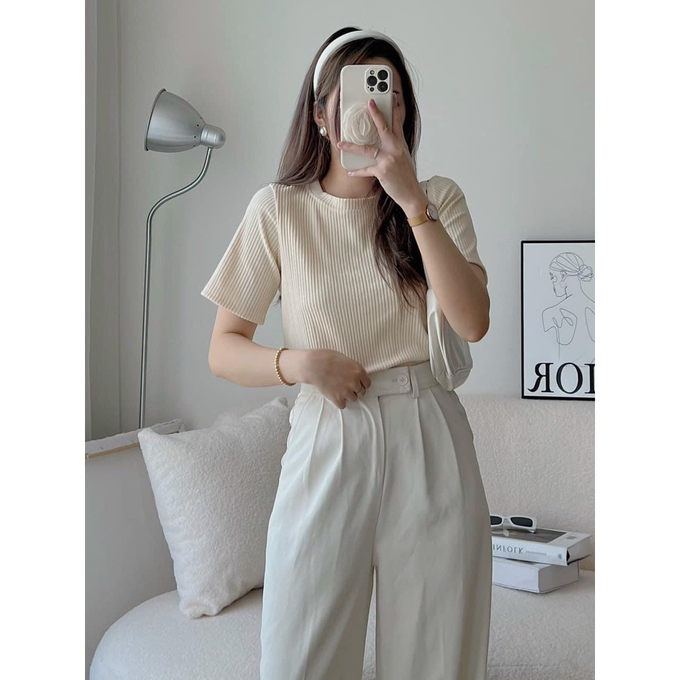 A47 ÁO GÂN CỘC TAY BASIC HOT