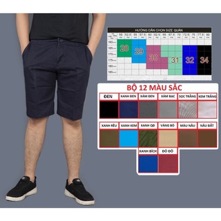 Quần short nam kaki nhiều màu, quần sọt kaki nam nhiều size nhiều mẫu lựa chọn