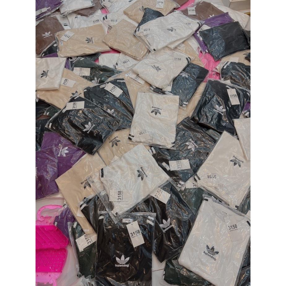 Áo Phông 3 Sọc Nam Nữ 3158 Dáng Rộng Chất Cotton Khô Sọc Da,s - Áo Thun Unisex Cổ Tròn Bigsize