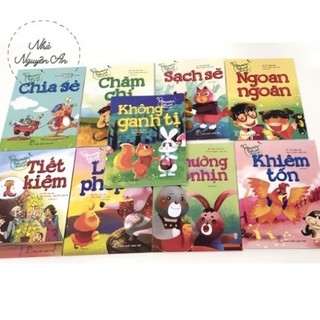 Bộ 9 cuốn gieo mầm tính cách cho bé yêu 9 cuốn và truyên tranh tư duy 8 cuốn