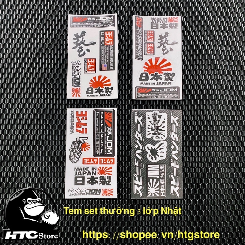 Tem set thường 3 lớp của các thương hiệu mẫu Nhật các loại phù hợp cho anh em trang trí theo sở thích của từng người