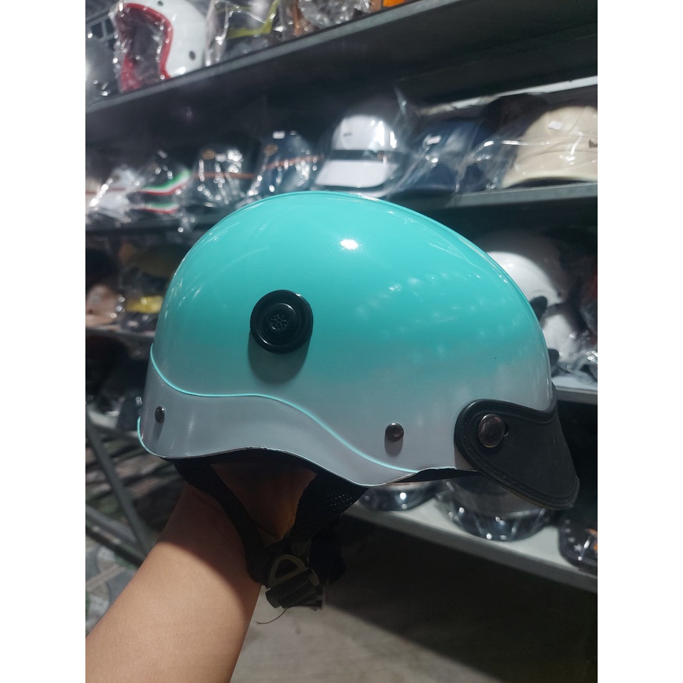 Sale Nón bảo hiểm loang 2 màu có lỗ thông gió, mũ pha hai màu, bóng sáng cực đẹp.