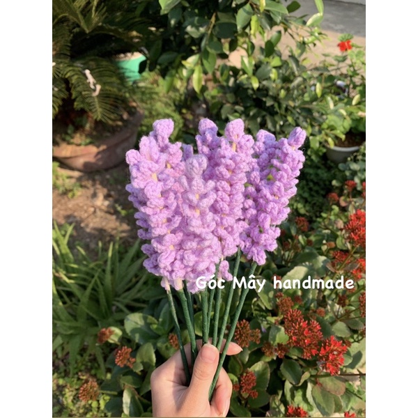 Hoa lavender bằng len
