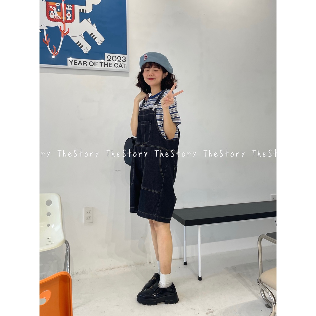 Quần yếm jean short  Q797