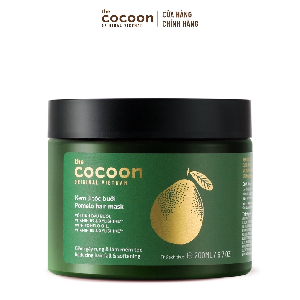 Kem ủ tóc bưởi Cocoon giúp giảm gãy rụng và làm mềm tóc 200ml