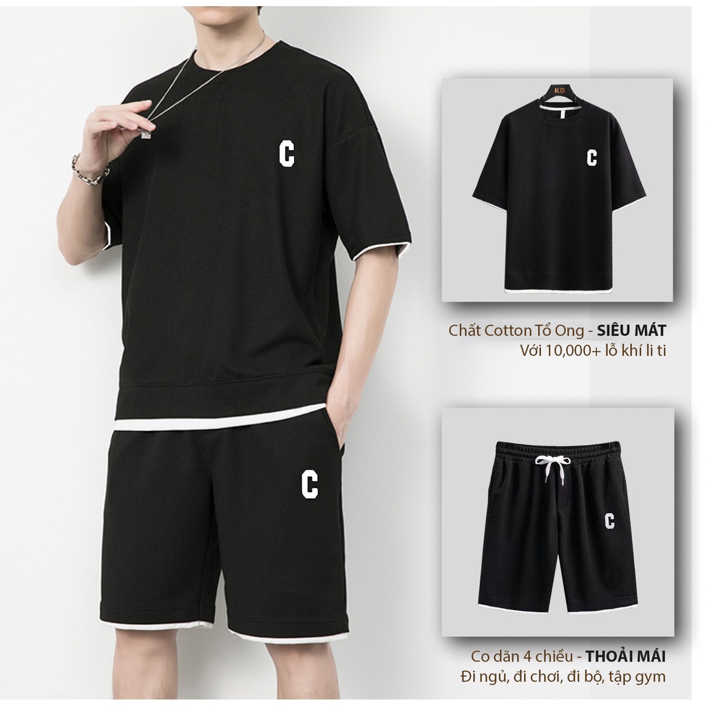 Bộ Quần Áo Mặc Nhà Thể Thao Nam Mùa Hè Cao Cấp Bộ Đồ Nam Thun Cotton Cộc Tay tập gym, đi bộ, bộ đồ ngủ. Có BigSize 115kg