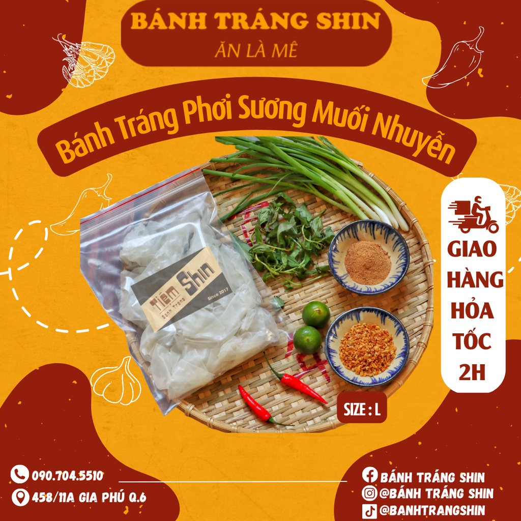 Bánh Tráng Phơi Sương Muối Tắc size L