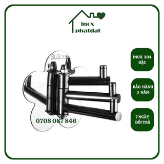 Móc treo đồ nhà tắm Inox 304 đặc PHÁT ĐẠT không rỉ sét, Móc 3 chia bông mai, giá treo inox (SP016)